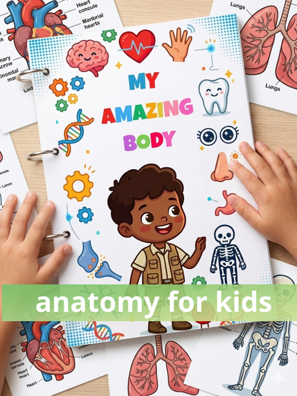 Human Anatomy Activity Book for Kids - MedPrintablesShop